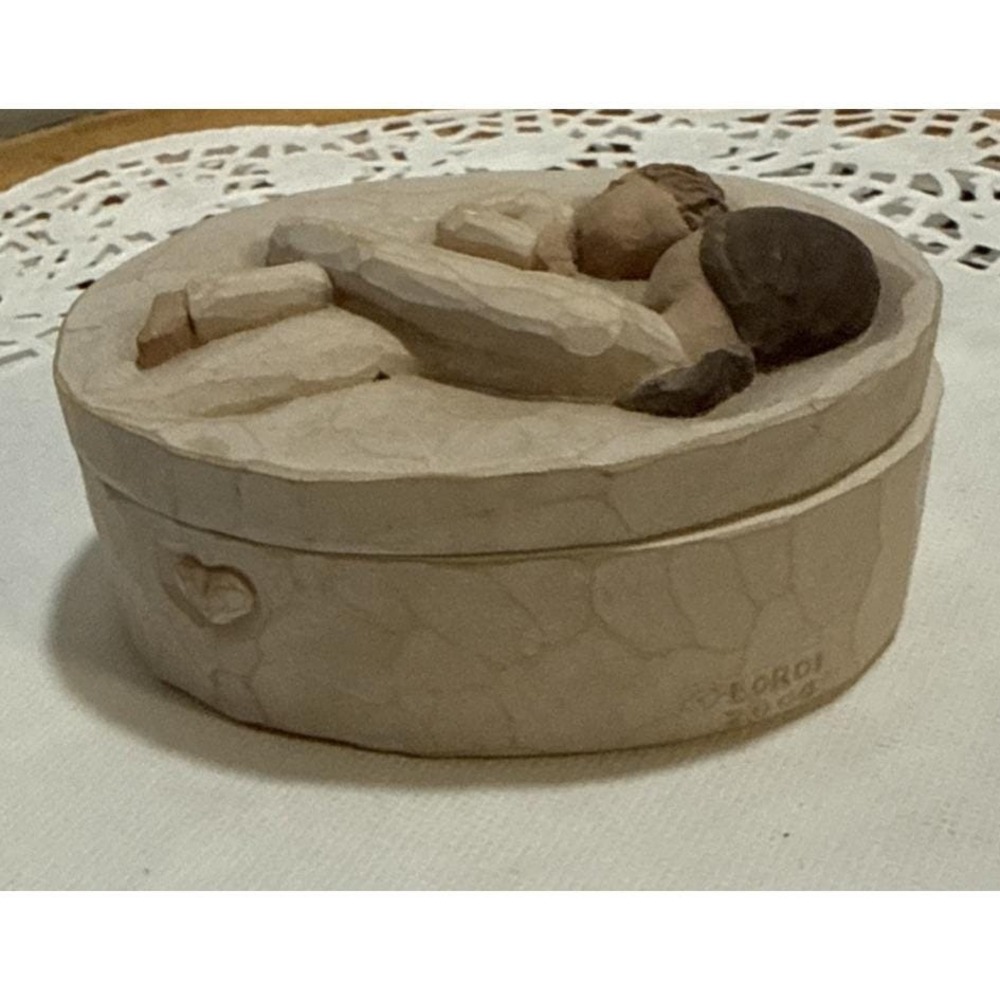 Willow Tree Demdaco Tenderness Trinket Box #26613 Susan Lordi 2004 Mother Child - Picture 4 of 11